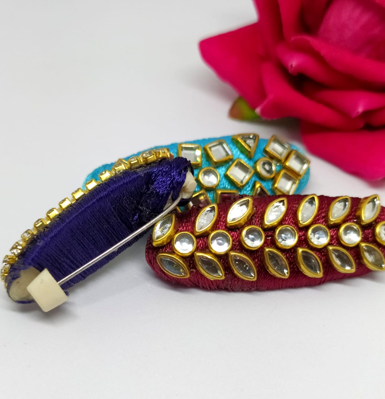 silk thread saree pin