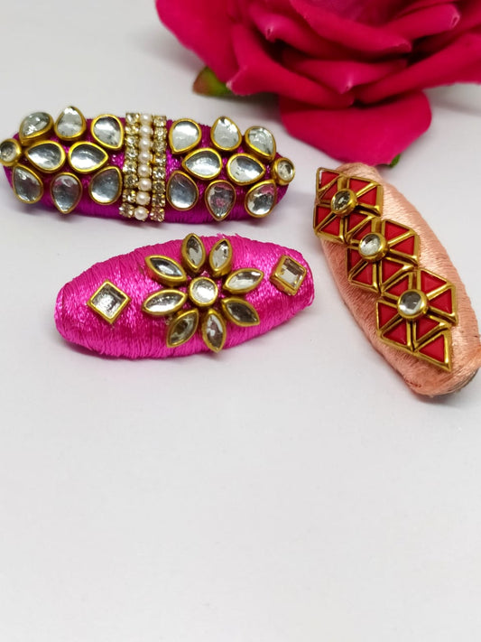 silk thread saree pin